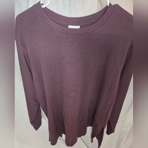 Columbia Mens Waffle Knit Thermal 2XL Brown Long Sleeve